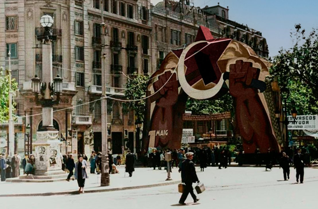 1 de Maig de 1937 a la Rambla de Barcelona