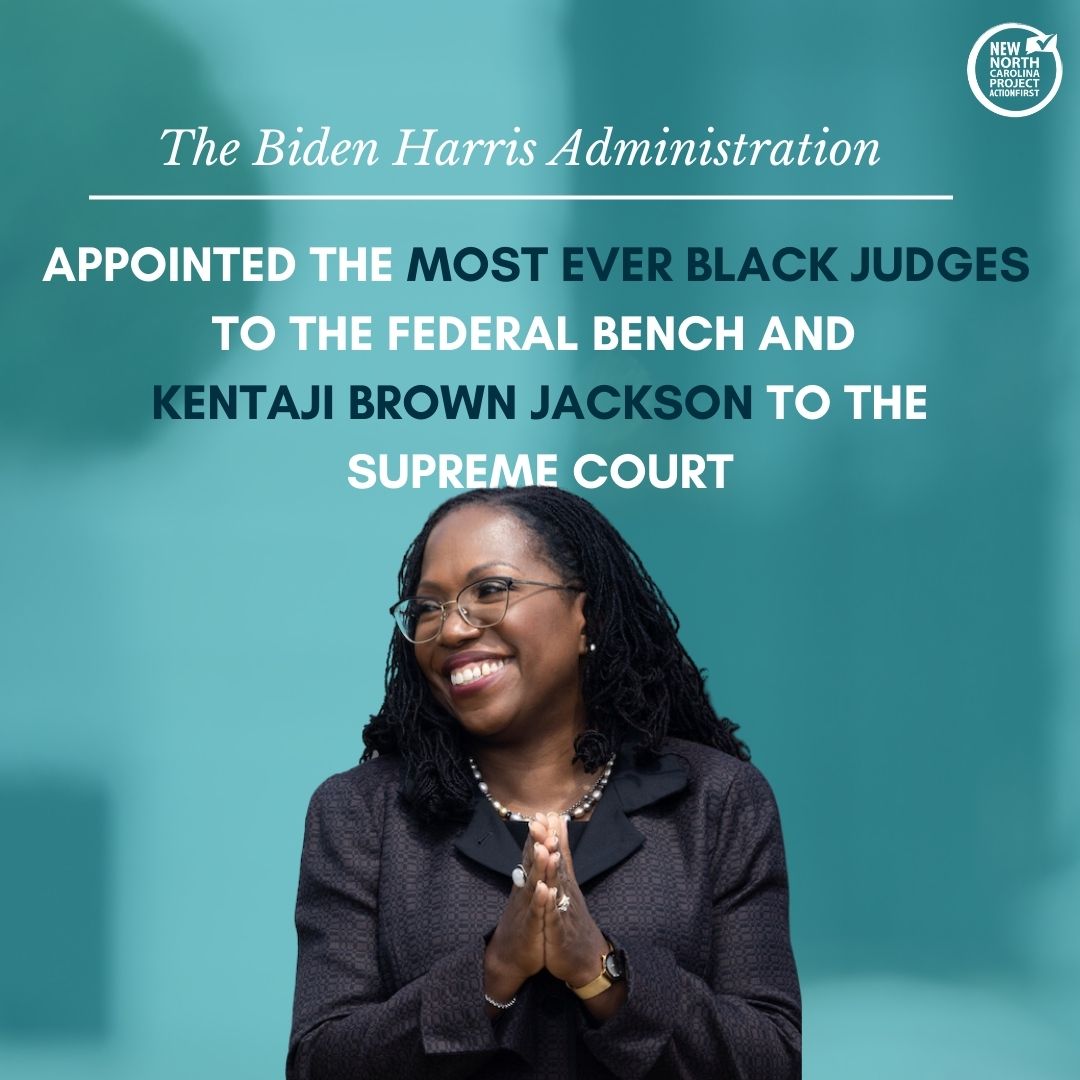 Did you know? The Biden Harris Administration appointed the most EVER Black judges to the federal bench and Kentaji Brown Jackson to the Supreme Court.

@kentaji_brown

#bipoc #racialequity #nncpaf #LifelongVoters