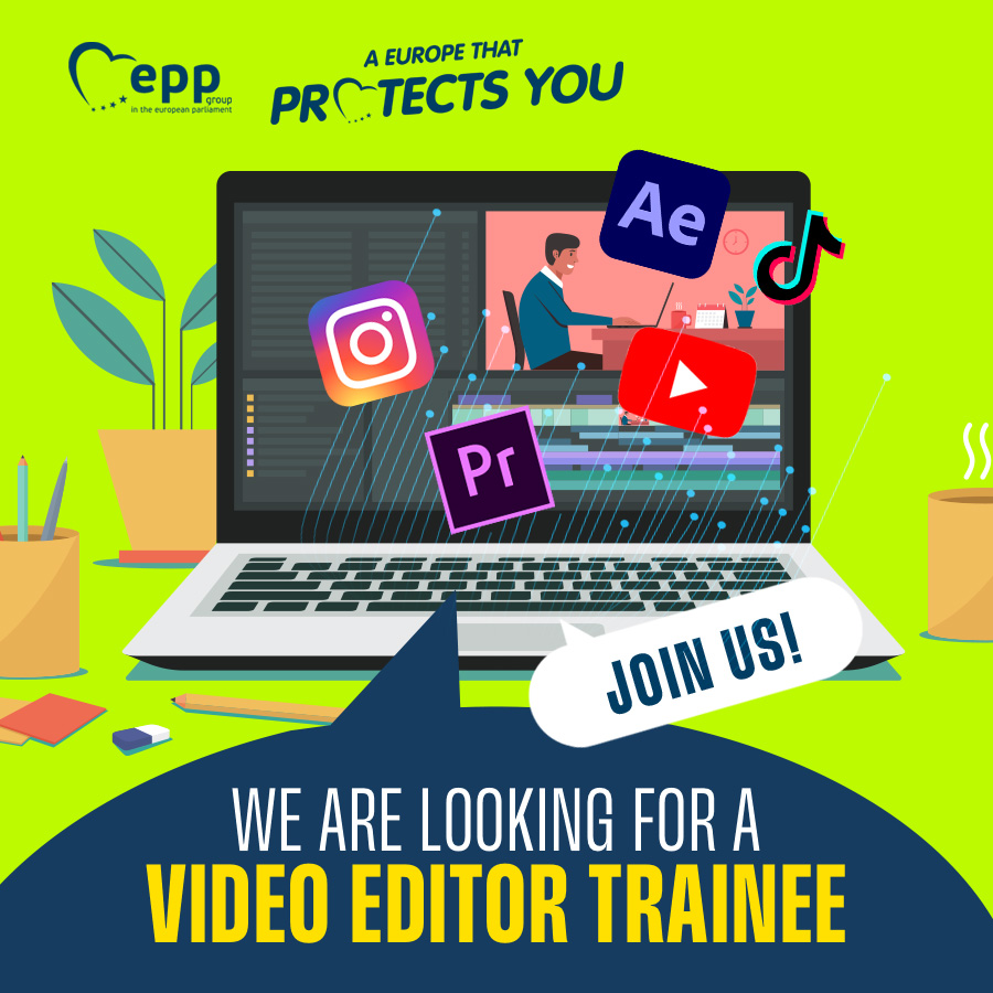 👩‍💻Become part of the @EPPGroup Social Media Unit! 🎥Are you into video editing and social media trends? Apply now and get your place at the heart of the EU Institutions. 📌 epp.group/traineeships #traineeships #internships