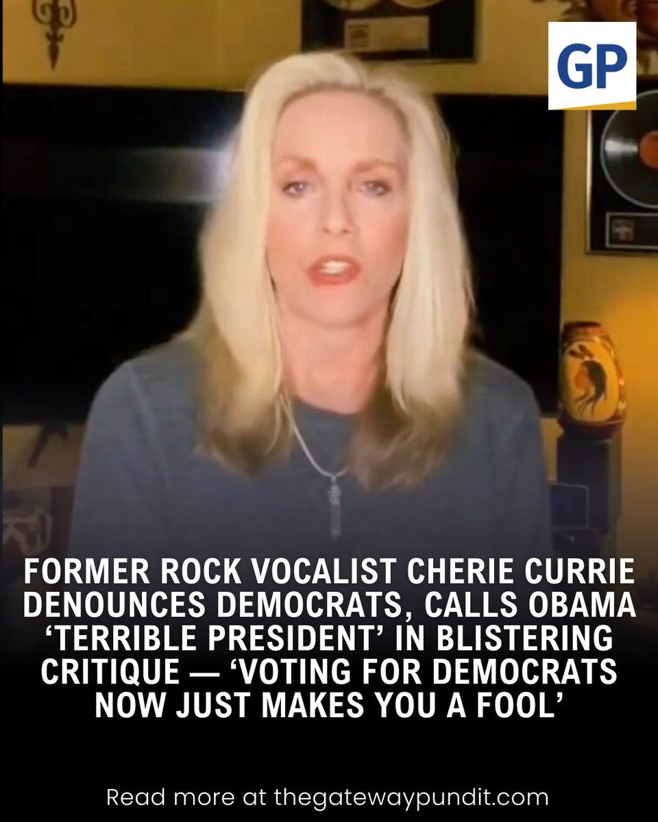 Cherie Currie, former lead vocalist of the iconic 1970s rock band The Runaways, has delivered a vehement condemnation of the Democratic Party and former President Barack Obama.