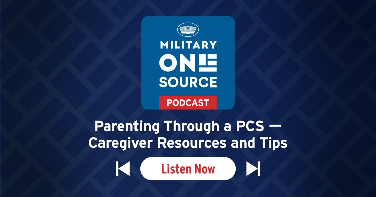 From visiting your favorite coffee shop to letting your children decorate their moving boxes, it’s crucial to be present throughout your PCS journey. Tune in to our latest podcast to learn more and find self-care resources for parenting through a PCS: militaryonesource.mil/resources/podc….