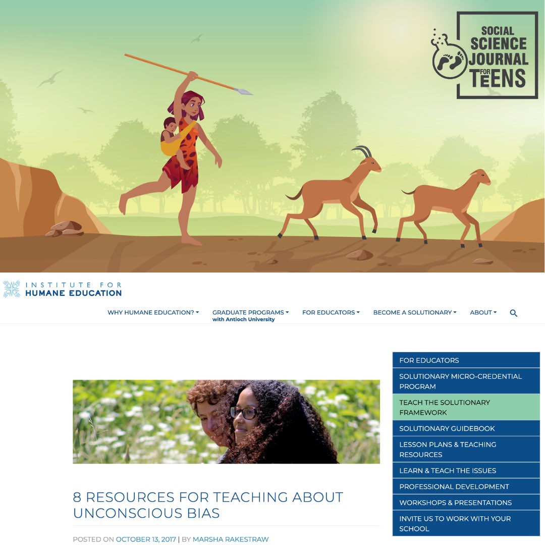 Remember our article on how women hunt in foraging societies? Research like this is important for unlearning unconscious biases around gender roles. Looking for more resources to delve into this topic? Check out this great guide from @HumaneEducation: humaneeducation.org/9-resources-te…!