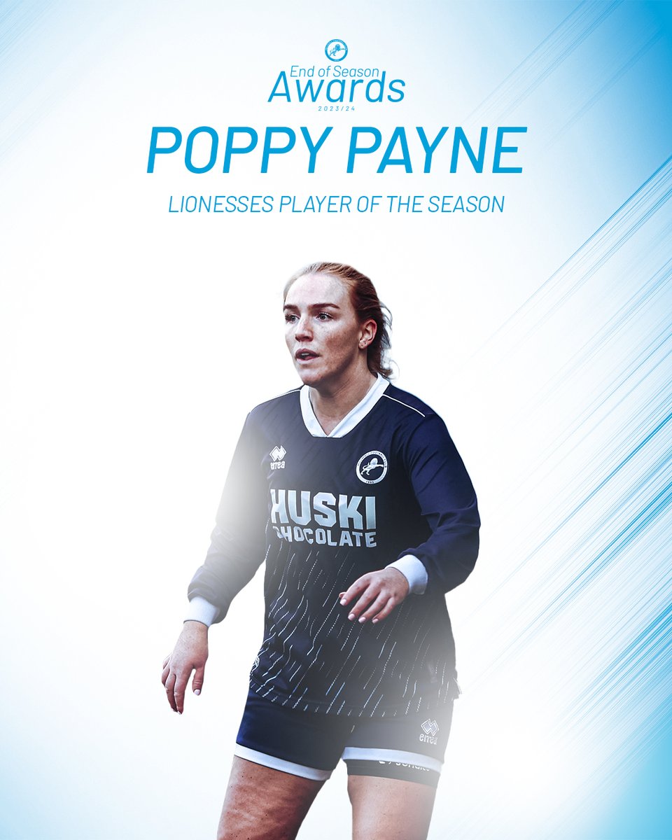 A rock in defence! 💪 🎉 Poppy Payne is your #Millwall @Millwall_LFC Player of the Year!