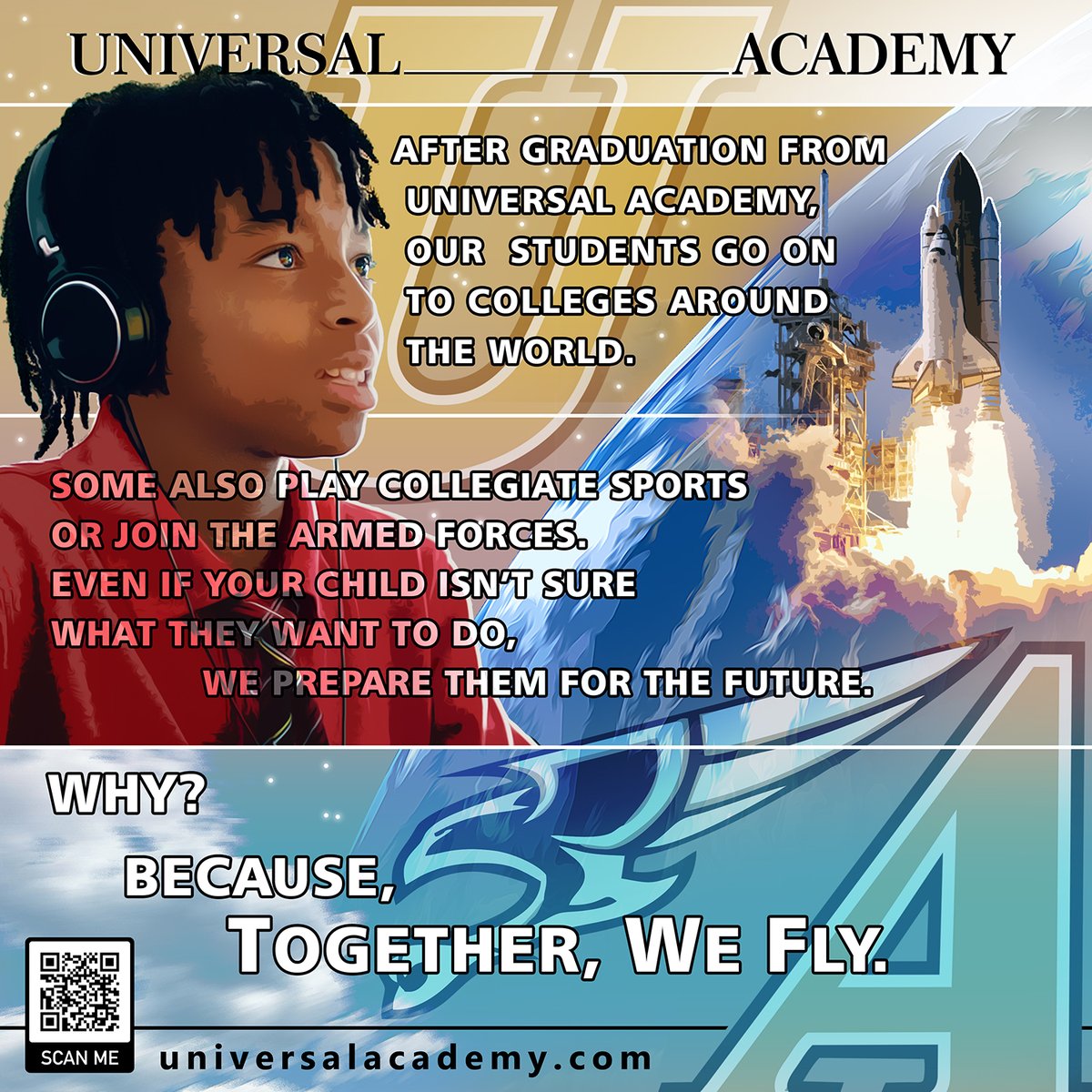 You have the power to influence your child's education.
Together, We Fly.

Enrollment Fair.
Saturday, May 4th.
9:00 a.m.
Irving Campus-2660 North MacArthur, Irving Texas
Call: 972-255-1800