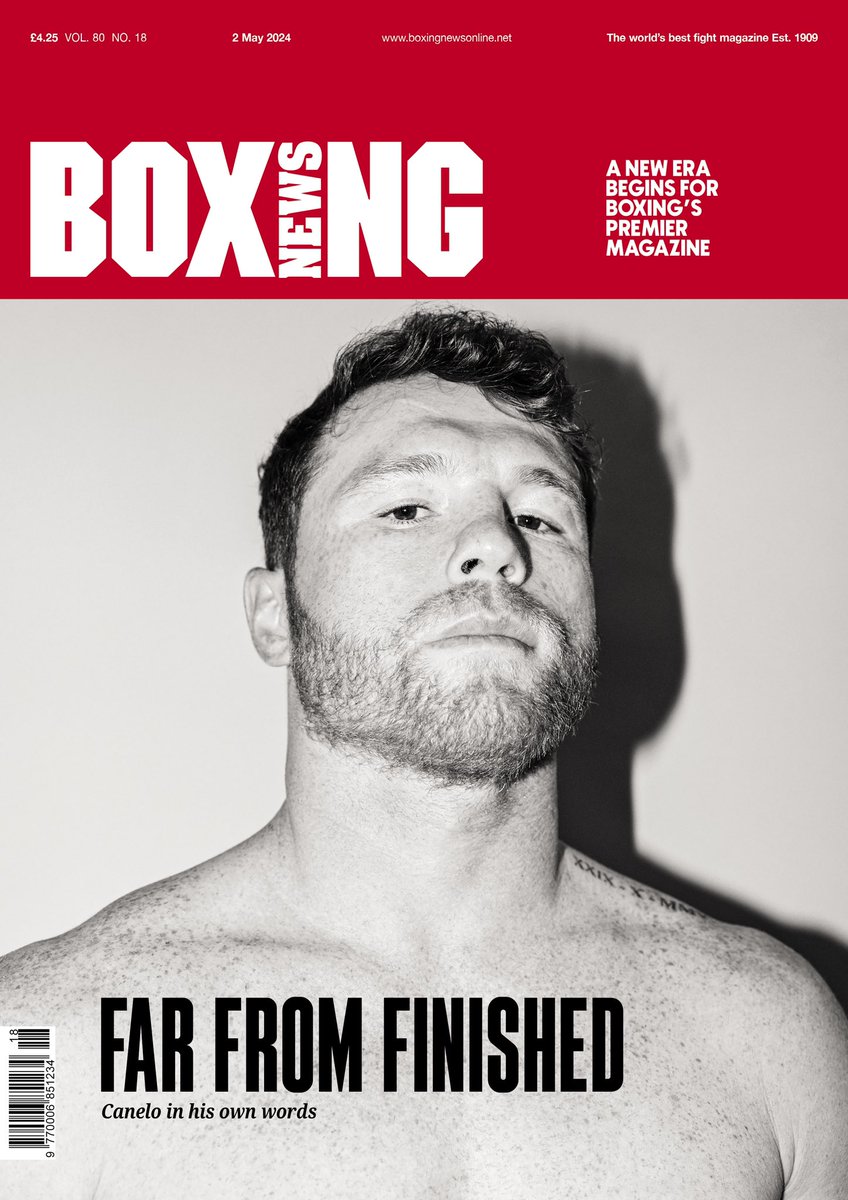 𝐈𝐧𝐭𝐫𝐨𝐝𝐮𝐜𝐢𝐧𝐠 𝐨𝐮𝐫 𝐥𝐚𝐭𝐞𝐬𝐭 𝐜𝐨𝐯𝐞𝐫: Canelo takes centre stage as a new era begins for Boxing News. 🔗 bit.ly/BNsubs #BoxingNews | #CaneloMunguia 📸 @Tom_Cockram