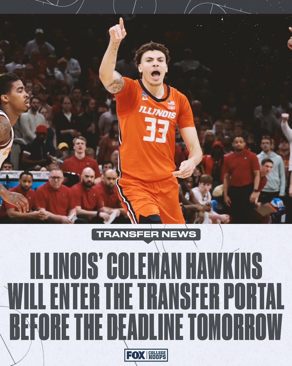 Coleman Hawkins is set to enter the transfer portal before the deadline tomorrow, per sources.