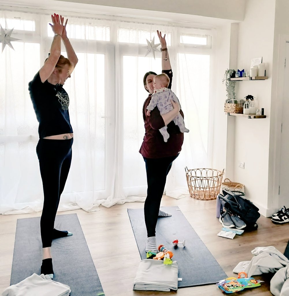 Moving through your changing world - todays theme #MMHAW24 Our perinatal #yoga session with Tessa @TessaClemsonYga using mindful movements, relaxation & breathwork. 
@WeAreLSCFT
@Kate43758656 @F_lunat @PMHPUK