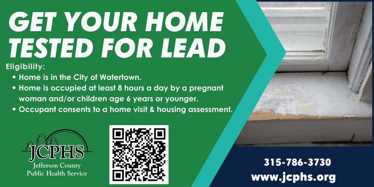 @NCHH Jefferson County, NY!  We are the local health department working with in the areas Lead Poisoning Prevention and Radon. #NHHMchat #NHHM24