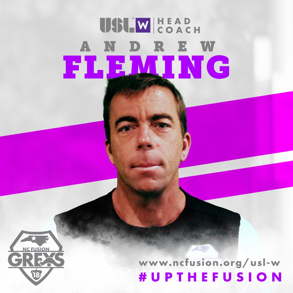We are proud to announce our new Head Coach, Andrew Flemming!

Andrew has been with the club since its inception and brings invaluable knowledge and passion to the program.

Link in bio to learn more about the upcoming USL W season!

🔵🔴⚫️
#UptheFusion | #ForTheW