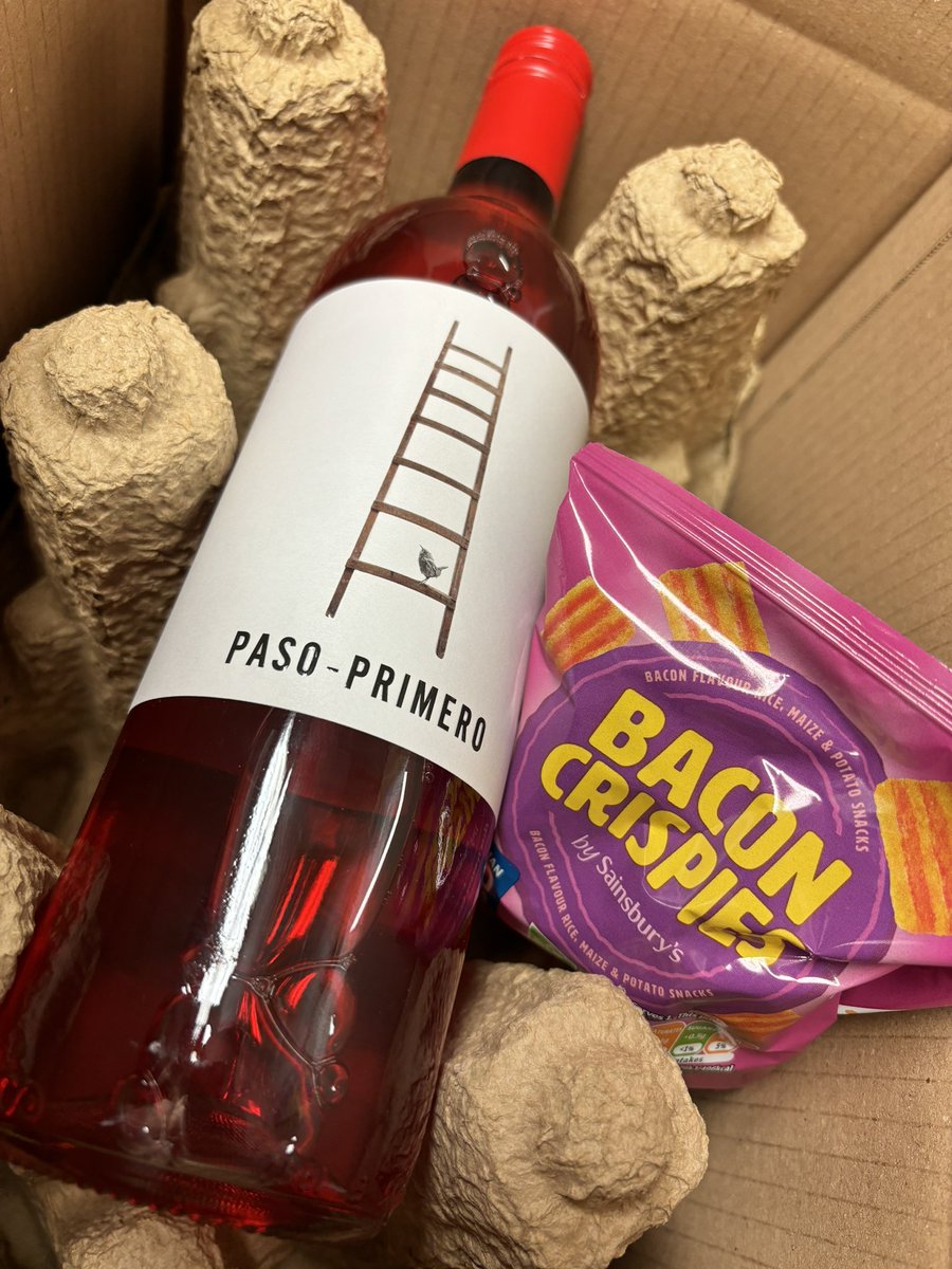 You love to see it! Paso-Primero Rosado and Bacon Crispies. The ultimate pairing. Every order of the rosado gets a bag of crispies so you can see what all the fuss is about. paso-primero.com