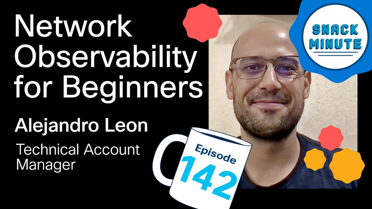 Learn how to set up network observability with ThousandEyes, OpenTelemetry (OTel), and @splunk in Snack Minute Ep. 142, featuring Alejandro Leon, Technical Account Manager, #Cisco #ThousandEyes. 

👉 Watch now: cs.co/6016jHyKC