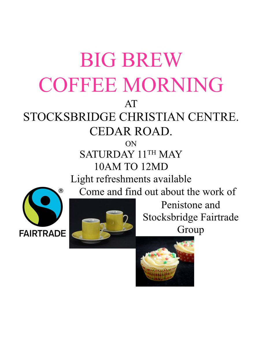 Fab event below to learn more about <a href="/FairtradeUK/">Fairtrade Foundation</a> in Penistone and Stocksbridge. <a href="/coopuk/">Co-op</a>