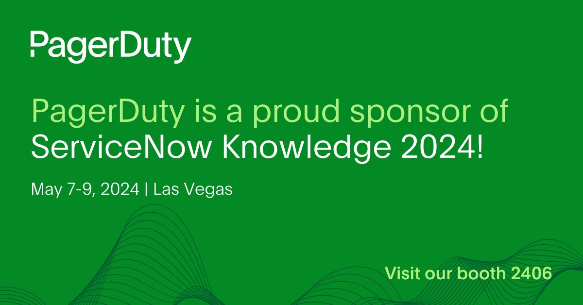 ⏳ The countdown is on for #Know24! Join us in Las Vegas next week to explore how PagerDuty and @ServiceNow integrate seamlessly to modernize your operations with AI and automation. Plus, swing by our booth for the chance to win a free getaway! ➡️ bit.ly/3Py6h5w