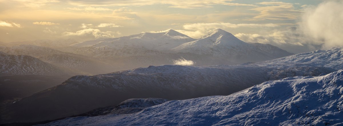 Ben More and Stob Binnein during a very brief break in the weather. So brief I almost missed it.