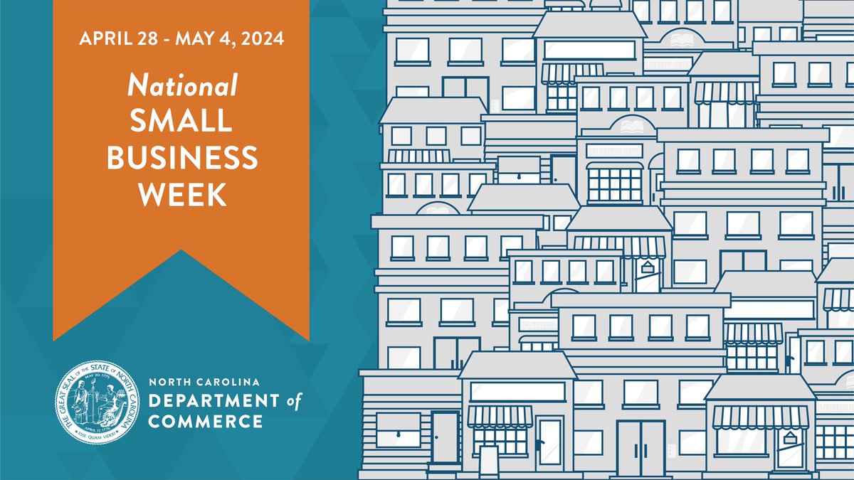 NEWS: @NC_Governor has proclaimed April 28 – May 4 as #NCSmallBusinessWeek. Stay tuned for more as we celebrate the impact of #entrepreneurs and #NCSmallBusinesses on North Carolina’s economy.
More: bit.ly/3wgMpO0
#EconDev #NCSmallBiz