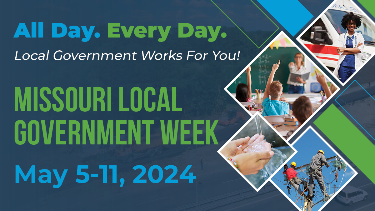 This week is Missouri Local Government Week. All Day. Every Day. Local government works for you! #molocalgov