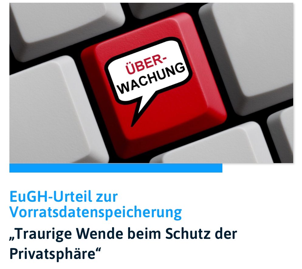 Aber mit dem Finger auf China zeigen… 

Auch in der #EU kommt die Massenüberwachung und keiner kann mir erzählen, dass sie nicht ausgenutzt wird.

„Der EuGH hat den massenhaften automatisierten Zugriff auf IP-Adressen genehmigt, die mit der bürgerlichen Identität und dem Inhalt