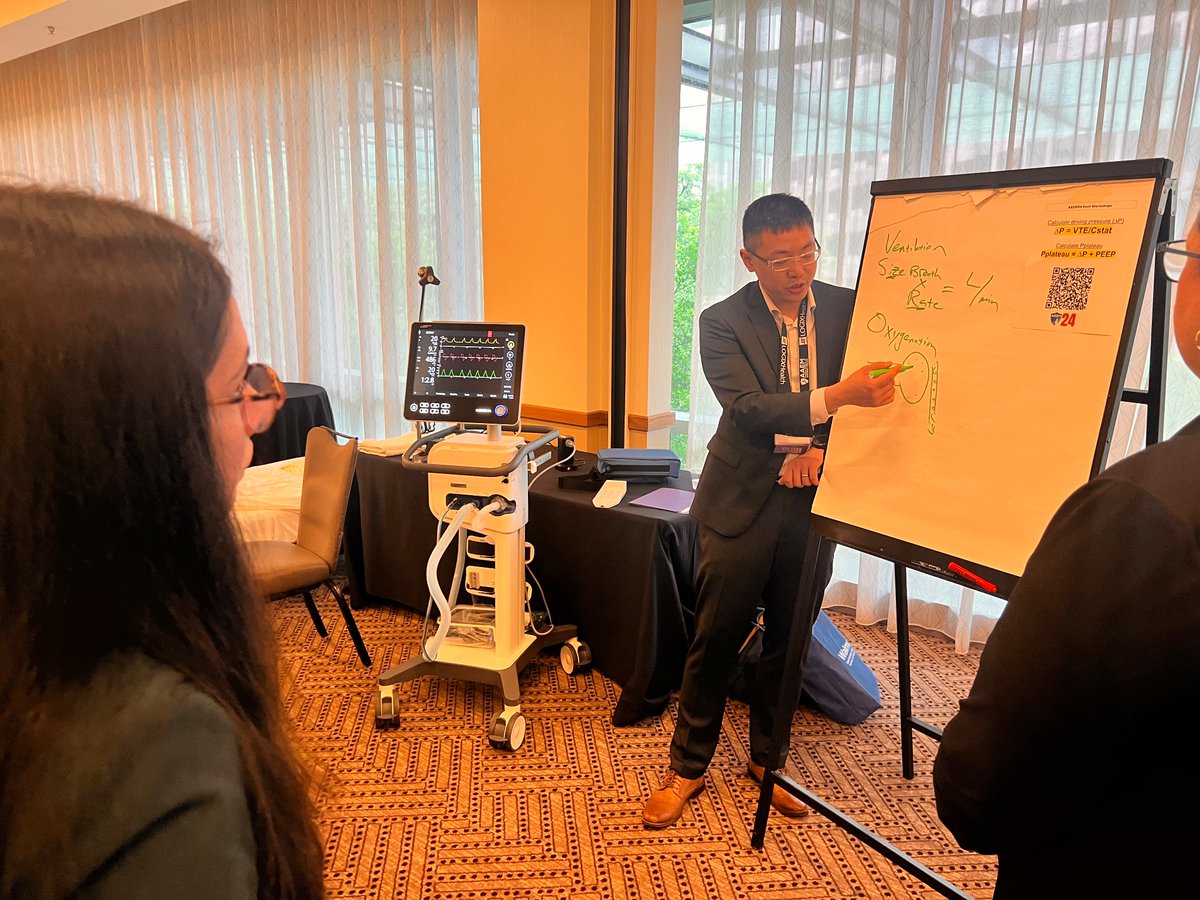 A great vent lab session this morning at #AAEM24 with @HamiltonMedical and the @aaeminfo Critical Care Section…one more to go tomorrow morning! @aaeminfo @AAEMRSA