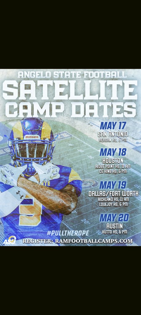 Dustin Stanton (@bigkuntry_tx) on Twitter photo Thank you @ASURamFootball <a href="/JeffGirsch/">Jeff Girsch</a> for the camp invite, I'll be there May 20th!!! Can't wait to show out. Thank you @ASURamFootball <a href="/JeffGirsch/">Jeff Girsch</a> for the camp invite, I'll be there May 20th!!! Can't wait to show out.