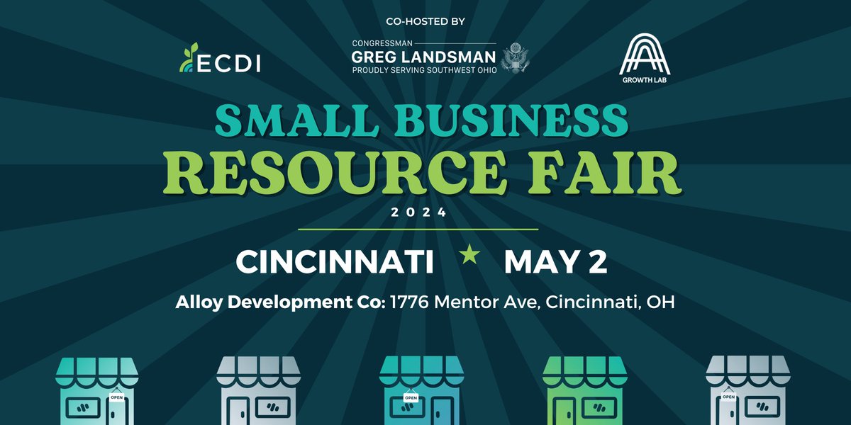 We're excited to be a part of @ECDIoh's Small Business Resource Fair this Thursday, May 2nd! Join us alongside an incredible lineup of local entrepreneurial partners and confidently leave with the tools to grow your small business! Register here: bit.ly/4aNFwml