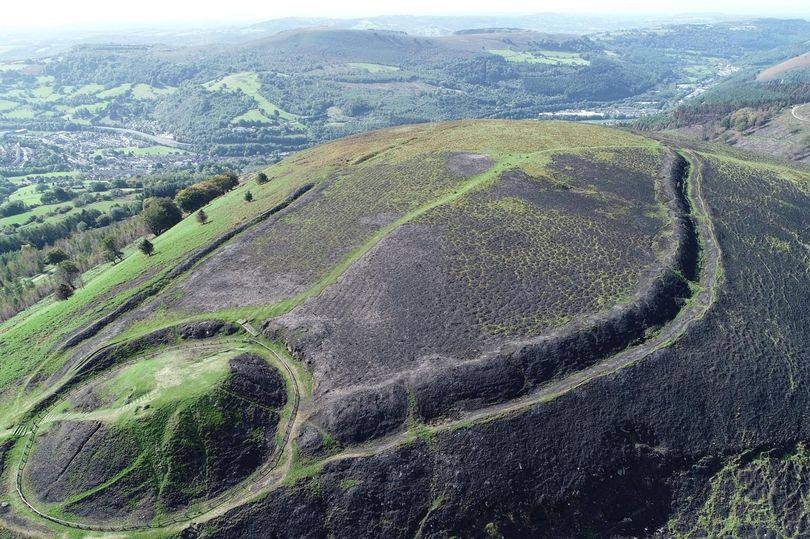 Iron Age hillfort of Twmbarlwm, Cwmcarn, South Wales. This was once a thriving city of thousands of Celtic Druid people, with wild dancing and fires at night, speaking a most unusual archaic Welsh. #Druids #Celts #Witches #CelticWarriors #Druidesses #hillfort #Wales #heritage