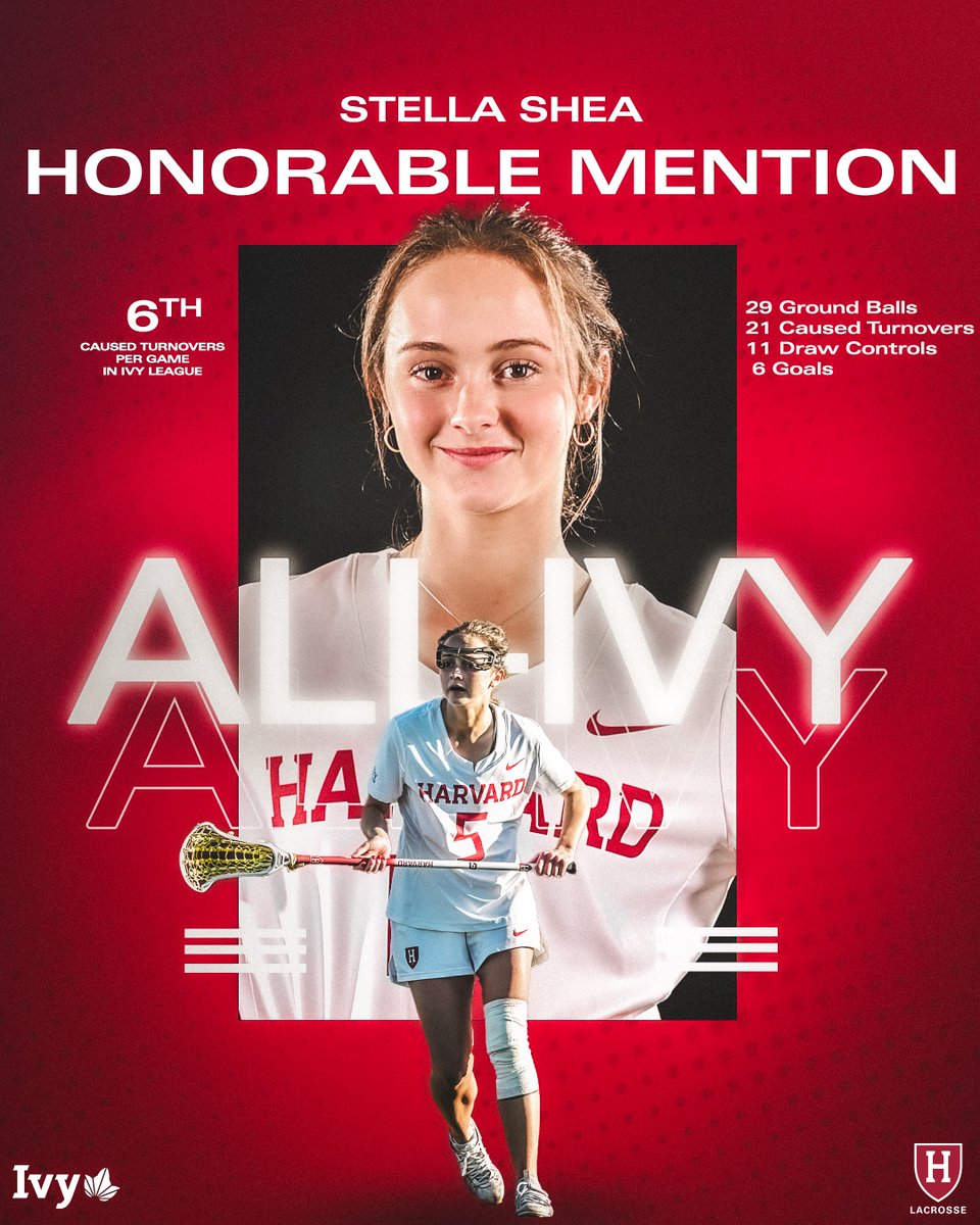 Stella Shea and Caroline Mullahy earn honorable mentions 👏 #HarvardWLax | #GoCrimson