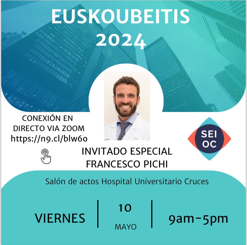 UveitisCruces's tweet photo. ‼️‼️‼️ojo a la que se avecina…
@equipo_eas @InfecciosasHUC 
Link zoom https://t.co/x2WJmKahBT https://t.co/lgqiEplQ5a