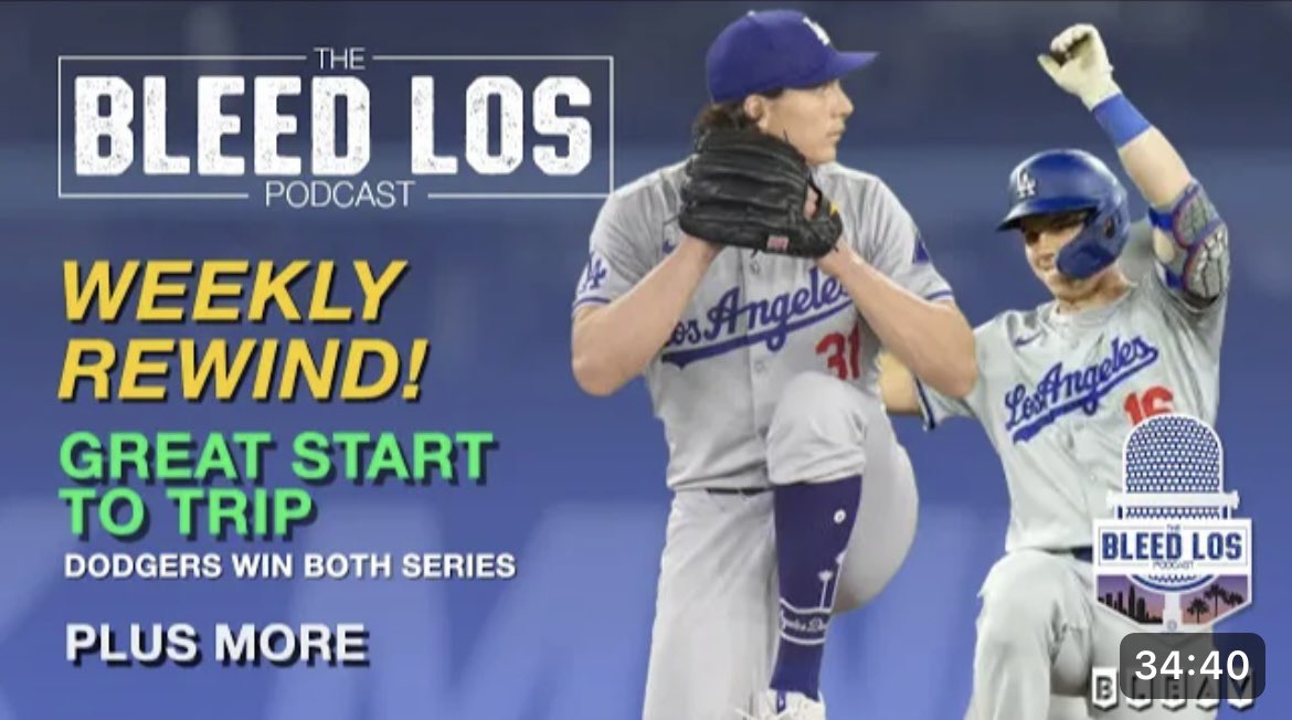 Check out the latest episode of the @BleedLosPodcast as @AdrianMedina_16, and I discuss the #Dodgers road trip in Washington and Toronto while also discussing the recent injury updates and praising rookie Andy Pages. 🔴: YouTube.com/bleedlospodcast 🟢: open.spotify.com/show/ 🟣:…