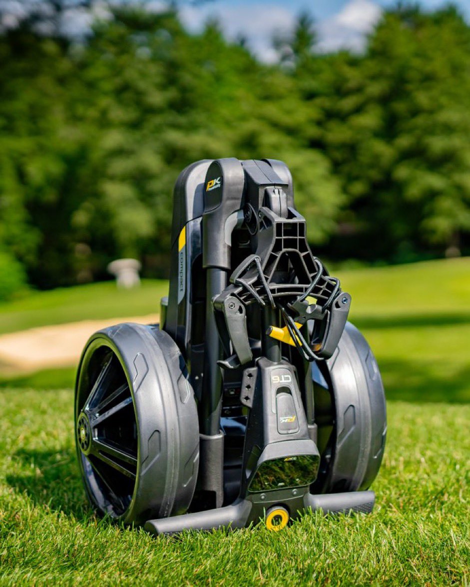 Powakaddy CT6 trolley back in stock here @WragBarn If you need a small folding electric golf trolley then look no further than the CT range from Powakaddy. Take a look here and watch the transformation unfold! #powakaddy #ct6 #golftrolley #golf #golfmobility #foldability