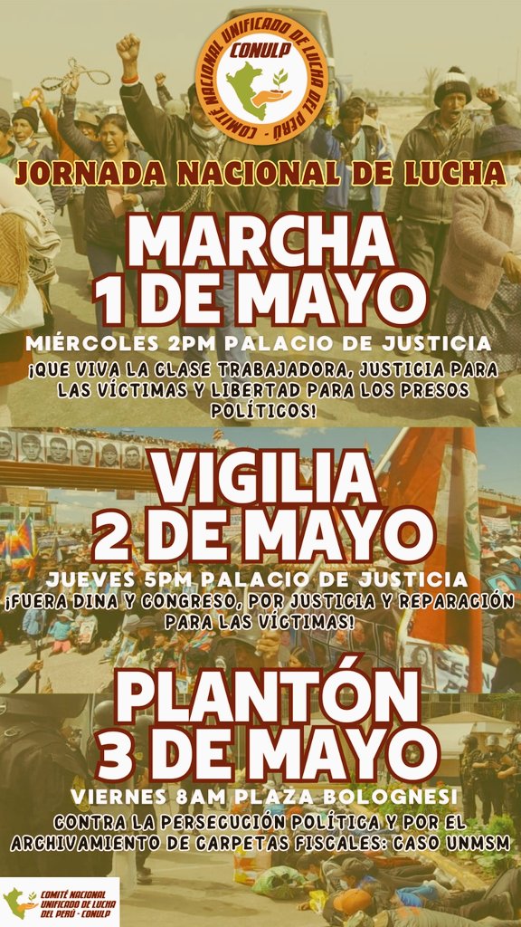 Participa de la #MarchaNacional #1Mayo Plaza San Martín y Palacio de Justicia. 
Canal N esperamos a su periodista estrella experto en ver terroristas hasta en la sopa.