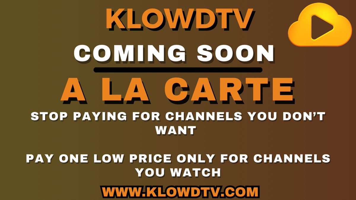 COMING SOON TO KLOWDTV! Join here: klowdtv.com/home.ktv #klowdtv #tv #streaming #news #sports #entertainment #options
