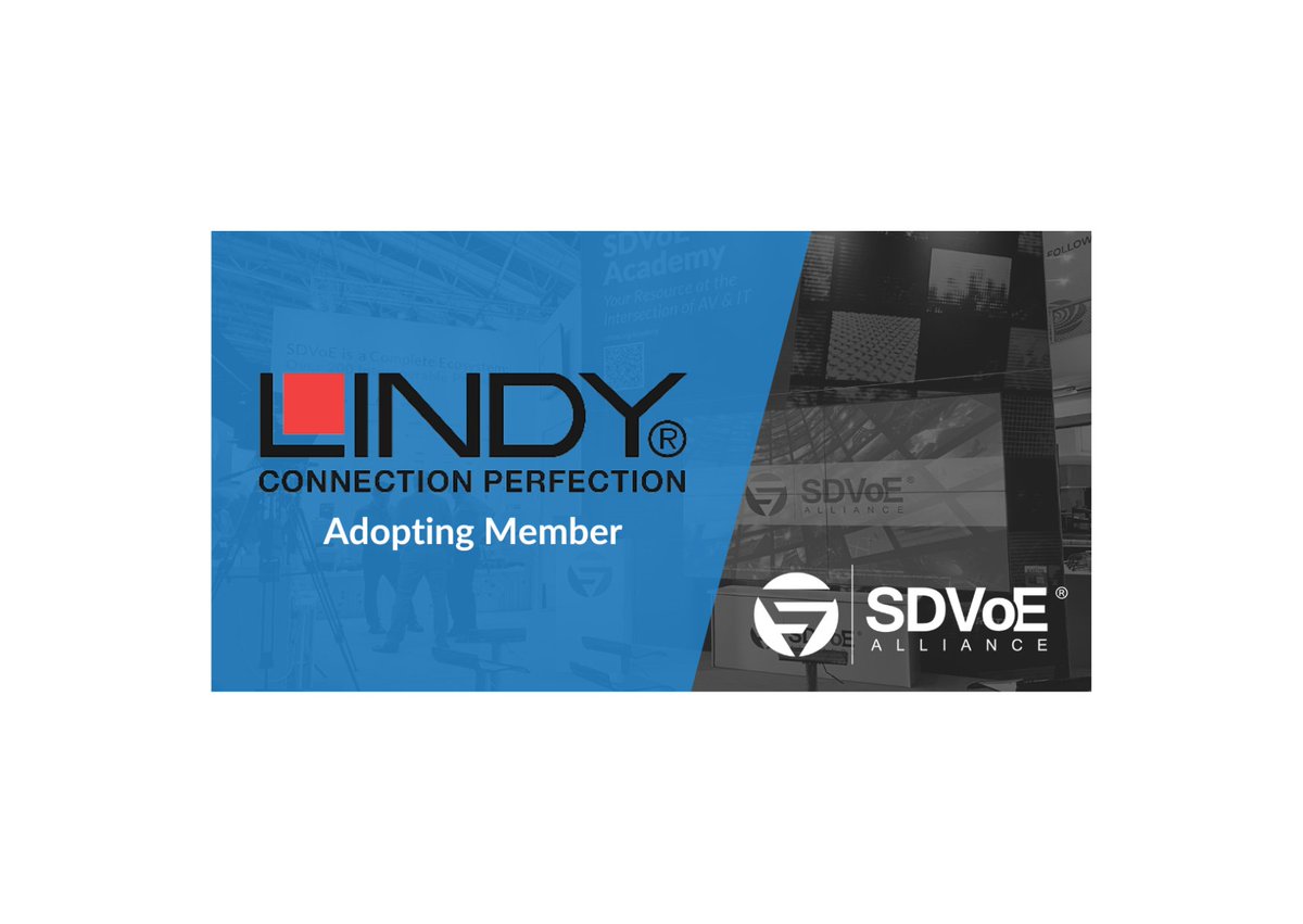 @LINDYUKJoins the @SDVoE as Adopting Member. hubs.li/Q02vwJxG0 #avtweeps