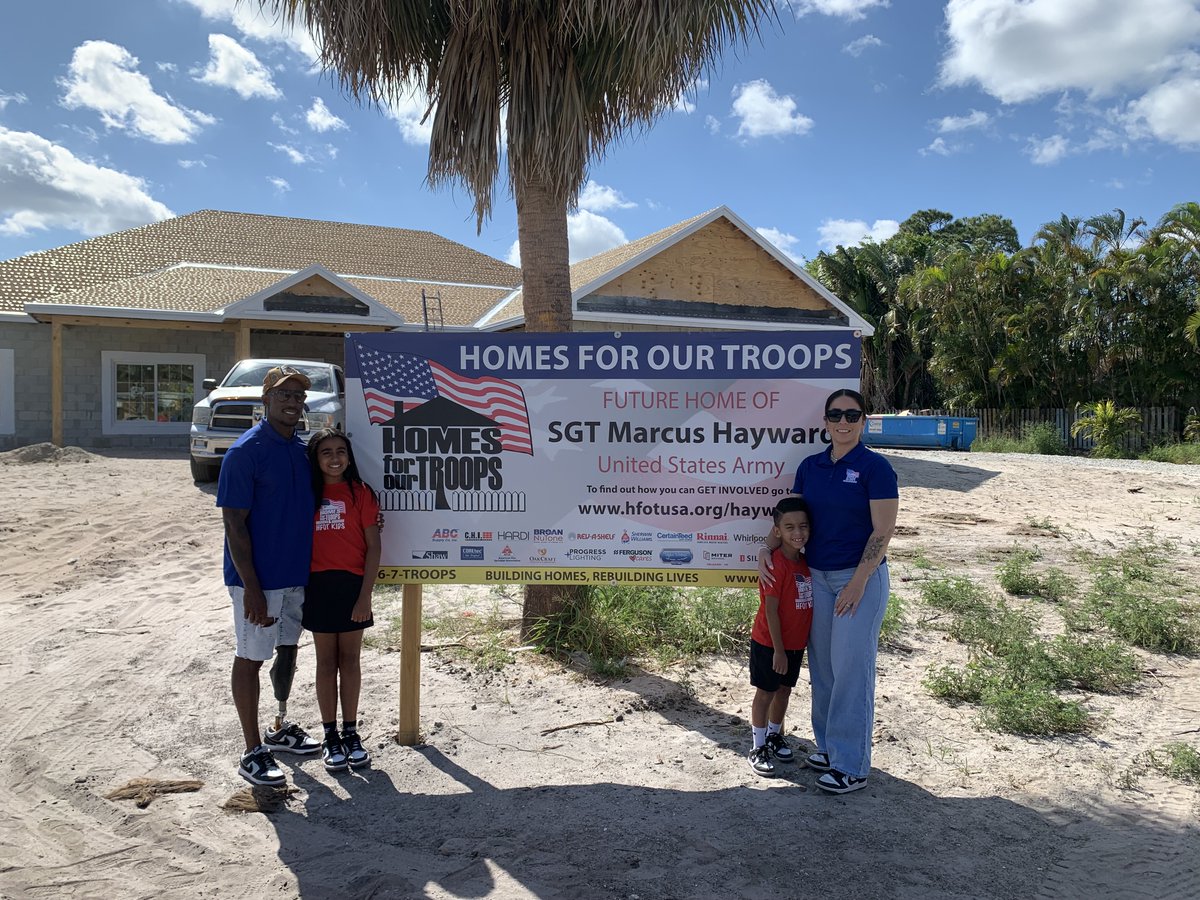 Homes For Our Troops officially kicked off the build for Army SGT Marcus Hayward’s future specially adapted custom home in Lake Worth, Florida, this past weekend. Learn more about Marcus and support his build at hfotusa.org/hayward