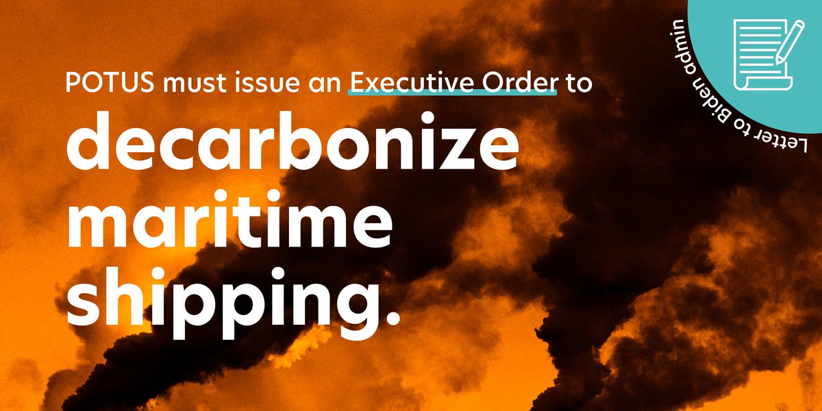 We're calling on @POTUS to issue an Executive Order to accelerate the transition to zero-emission shipping & ensure we're on a path that avoids the climate crisis' worst impacts. 🚢 

Don't wait: Tell the Biden administration to protect our communities, ocean, climate & future.…