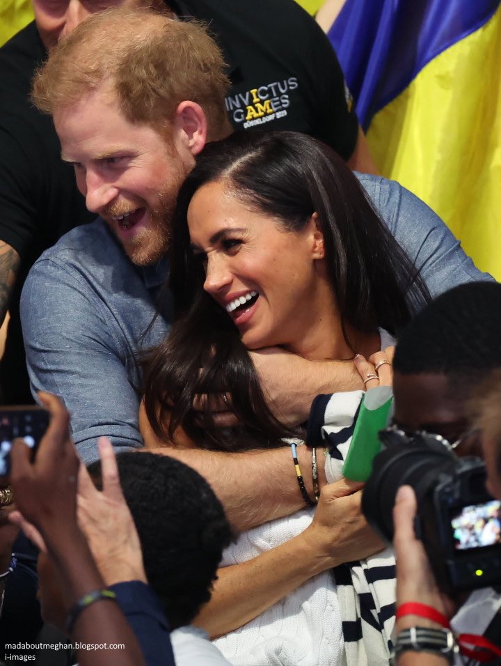 Prince Harry and Princess Meghan, the Duke and Duchess of Sussex.  #WeloveyouHarryandMeghan.
