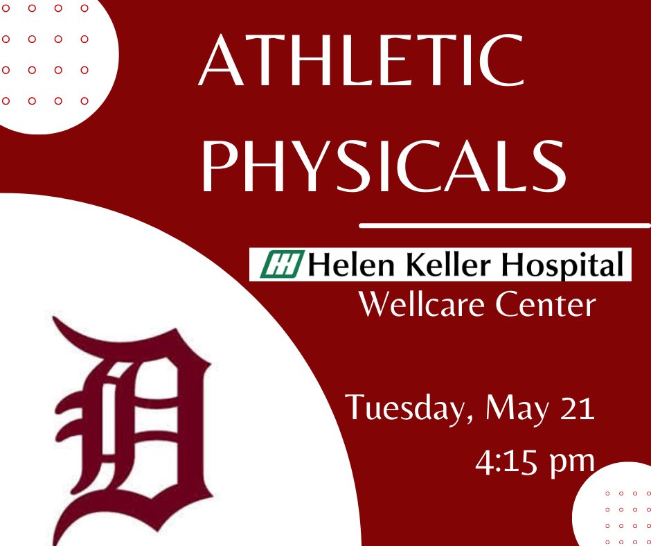 Free Athletic Physicals for Deshler Students May 21st.
