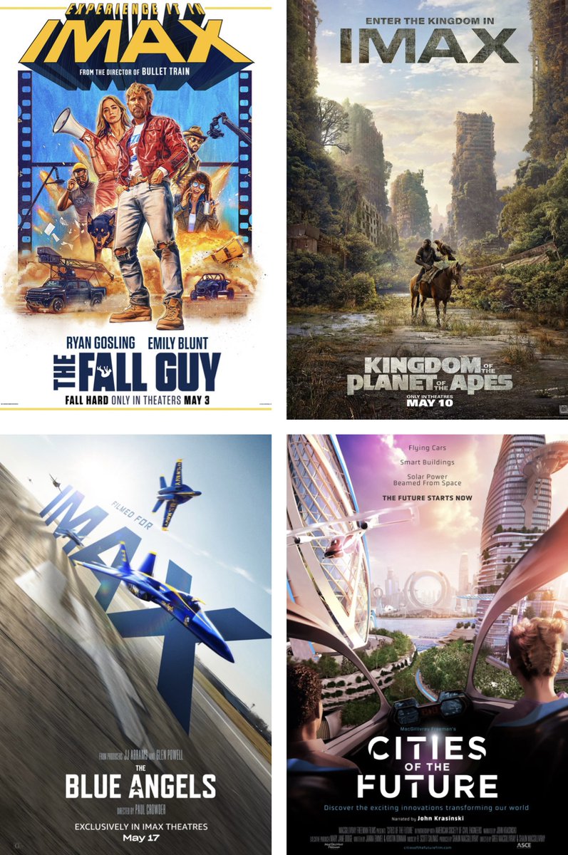 Find your perfect movie at the Accenture IMAX Dome Theatre on the Carolinas’ largest screen! 🔹Early Access Premiere May 2: “The Fall Guy” 🔹Early Access Premiere May 8: “Kingdom of the Planet of the Apes” 🔹Coming May 17: “The Blue Angels” 🔹Now Playing: “Cities of the Future”