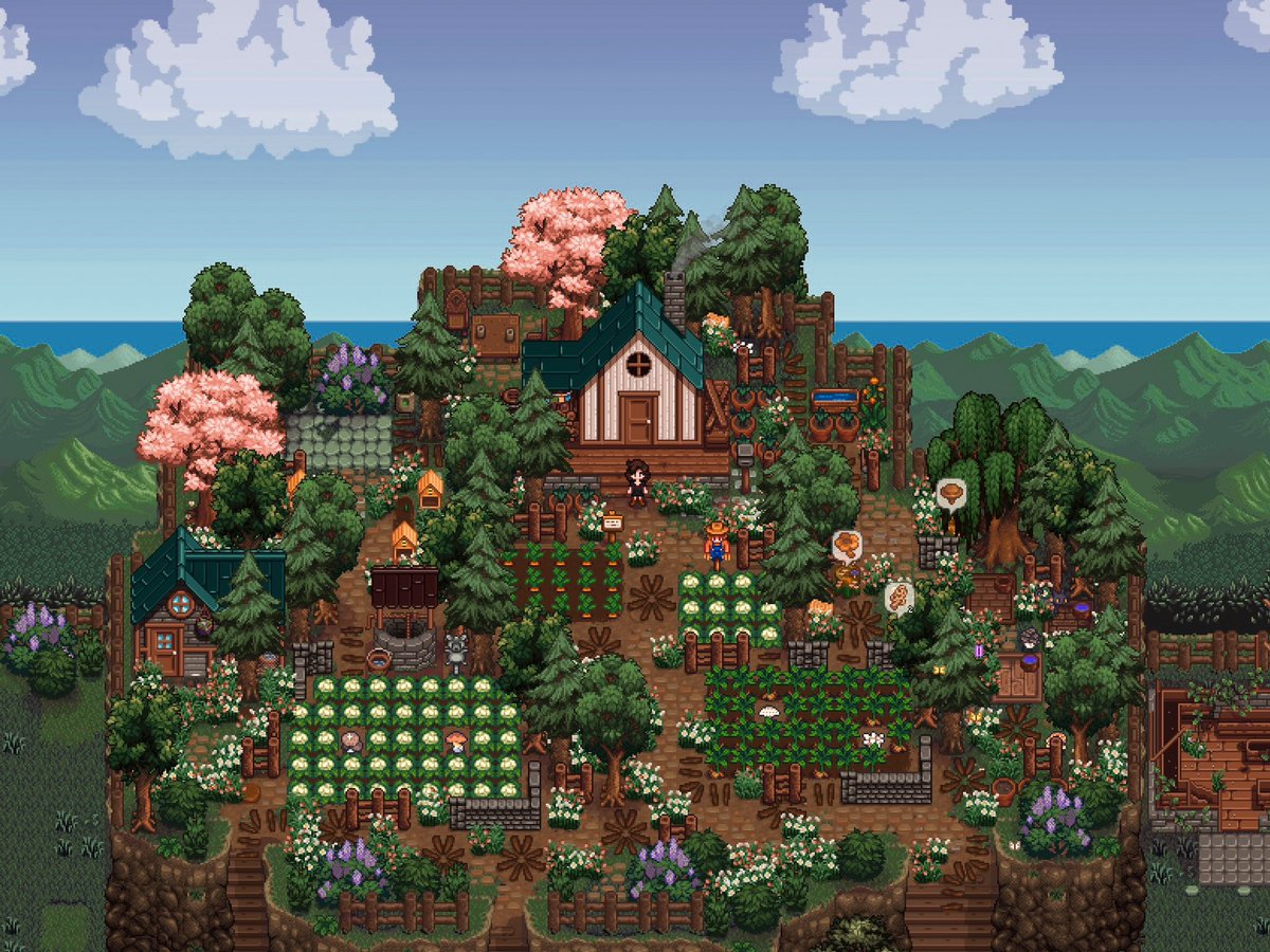 Started a new farm because I found this one and I couldn't resist, it's beautiful😭💗🪴🌿

#StardewValley