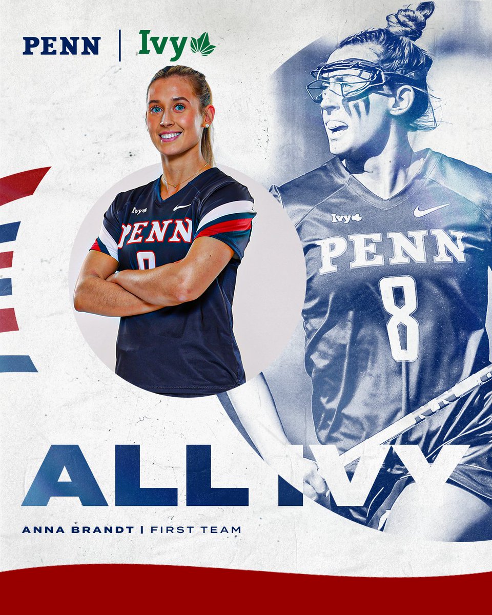 Our third UNANIMOUS first-team All-Ivy pick comes in the midfield. ANNA has gotten All-Ivy honors all three seasons she has worn the Red and Blue so far, and we hope the best is yet to come for this junior!

#EarnEverything | #ILPL | #FightOnPenn