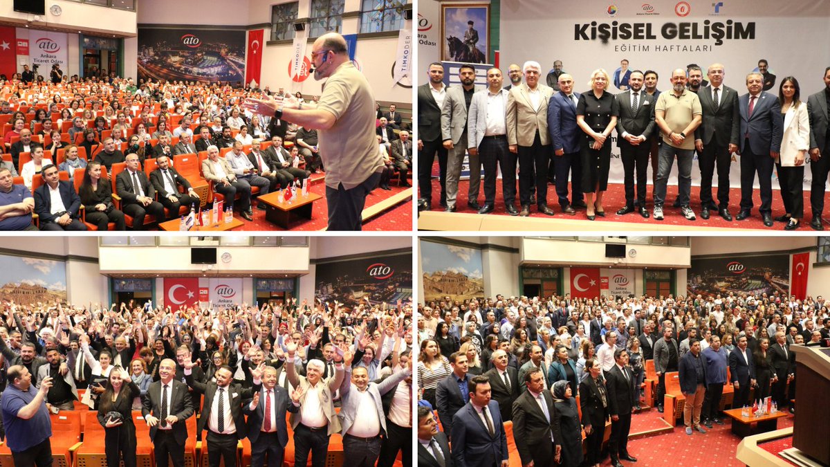 Ankara Ticaret Odası’nın, Tesisat İnşaat Sanayi Malzemecileri Derneği (TİMKODER) ile birlikte ATO İDEA şirketi organizasyonuyla bu yıl 13’üncüsü gerçekleştirdiği “Kişisel Gelişim Eğitim Haftaları” programı Ankara Vergi Dairesi Başkanı @yukselduman, TİMKODER Başkanı…