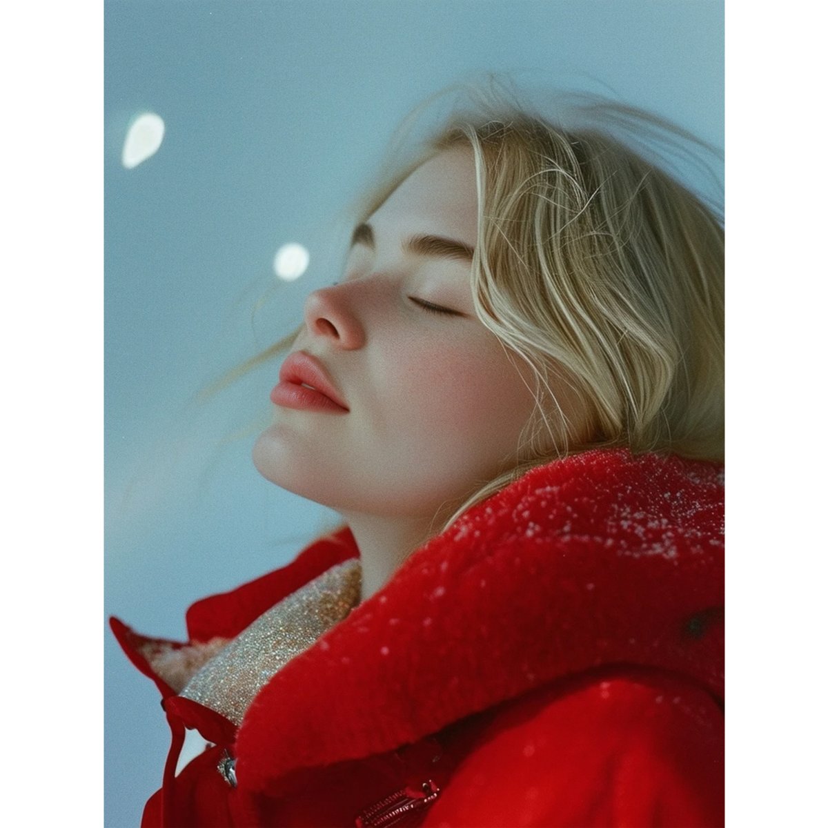 A romantic 35mm film portrait of a young woman with flowing blonde hair, wearing a vibrant red jacket. Her eyes closed, conveying longing and beauty, in my signature style.

Created using @stylar_ai's #StableDiffusion 3. What do you think of the result, #StylarAI?