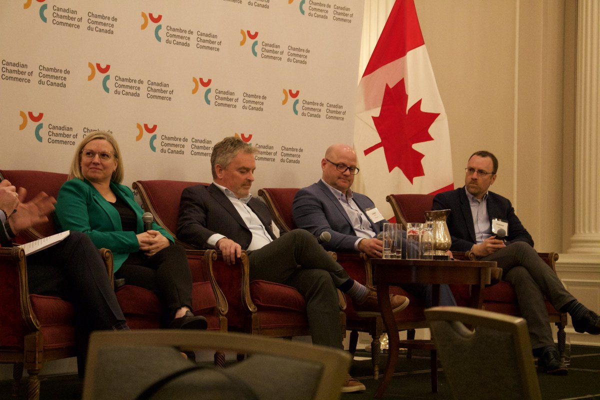 Engaging insights from our panel discussion on building resilient #manufacturing ecosystems and minimizing disruptions to our supply chains, with Wellmaster's James White, @Lafarge_Canada's Andrew Stewart, 3M Canada's Terry Bowman, and @KDP_Canada's Cynthia Shanks. #cdnpoli
