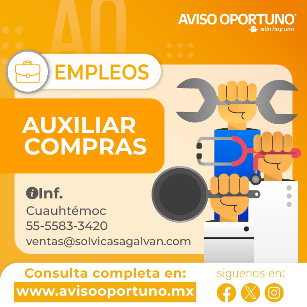 ¿Te interesa una de estas vacantes? ¡postúlate hoy! 😎👇
👉💼avisooportuno.mx/empleos