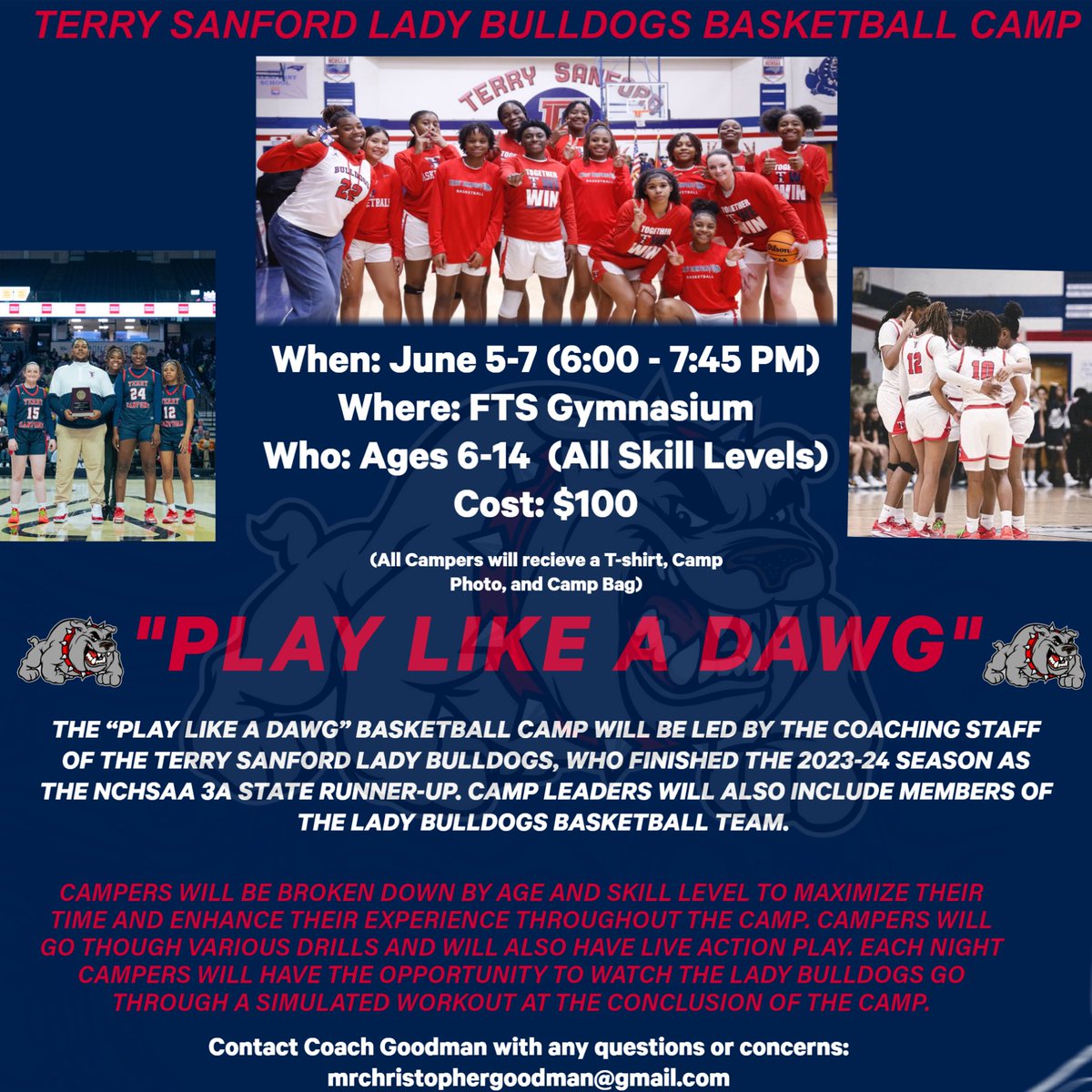🚨🚨🚨ANNOUNCEMENT🚨🚨🚨 Inaugural “Play Like A Dawg” camp forms.gle/4afN7rBjQ8uxSa…