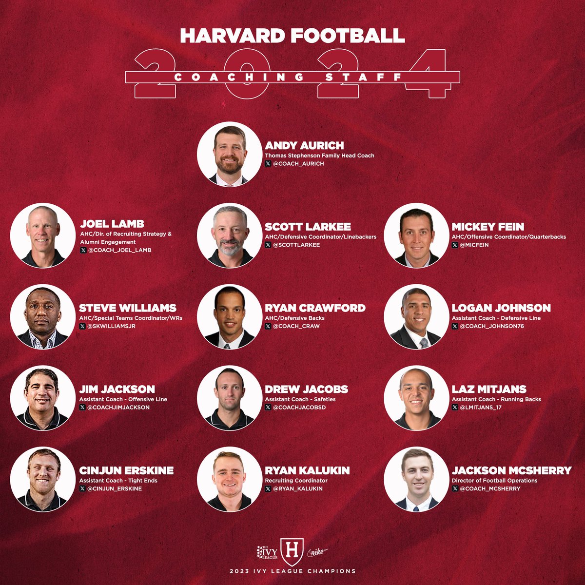 Make sure you're following the 2024 coaching staff 👊 #GoCrimson