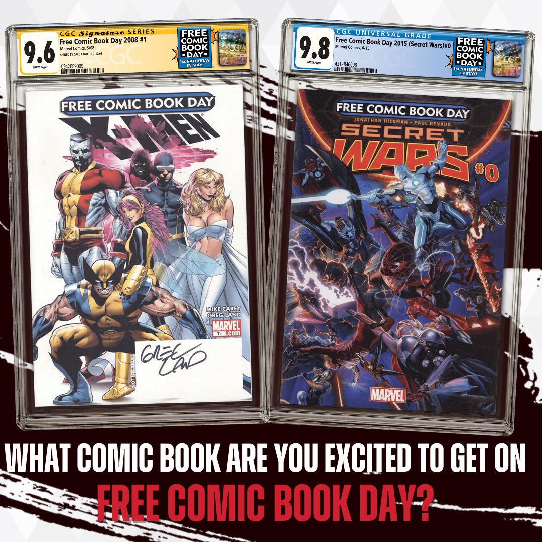 Can you believe #FreeComicBookDay is less than a week away? We wanted to know, which comic book are you excited to get on #FCBD? Don’t forget, you can submit any Free Comic Book Day book to @CGCComics CGC Comics for grading and an exclusive (and did we mention FREE) FCBD label