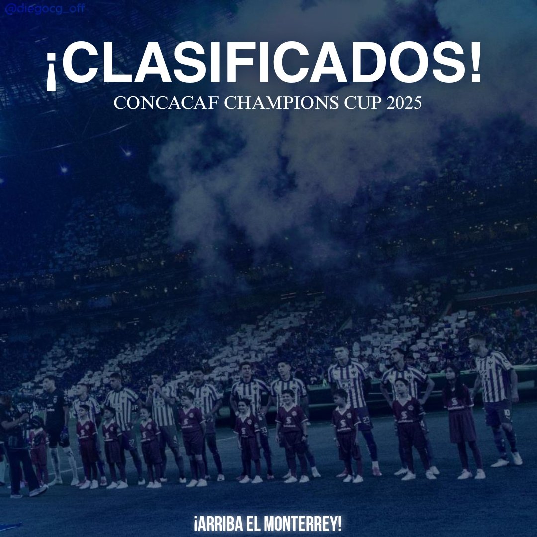 ¡A POR EL MUNDIAL 2029! ⚽🌎

Monterrey obtuvo la clasificación a la Concacaf Champions Cup 2025 por haber obtenido 65 en el año futbolístico ¡Felicidades Rayados!
