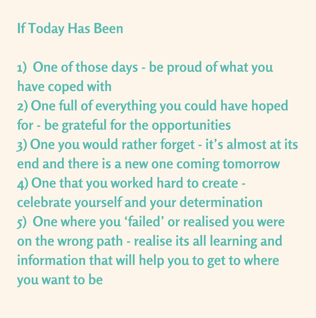 What kind of day has today been for you? Whatever has happened - if you’ve had a good one, an indifferent one or a bad one, you’re ok and there’s always tomorrow For now, let it all go. #HowToGetThroughLife