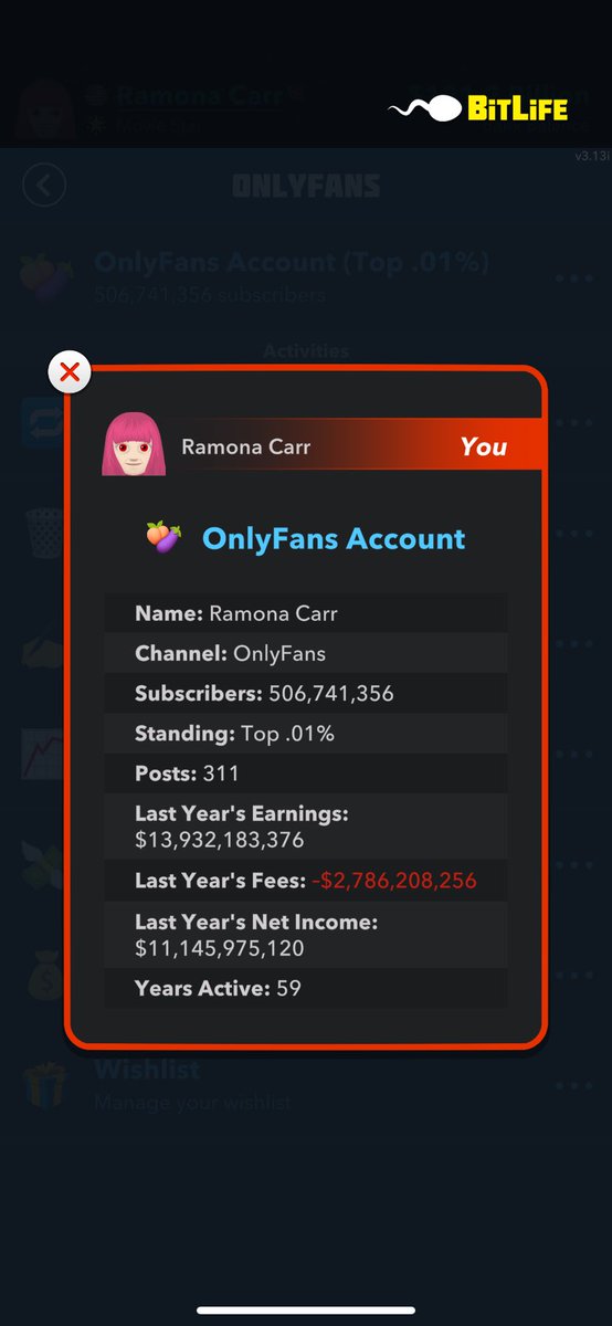 Making 13 billion a year of onlyfans is wild #bitlife
This is definitely the richest career in the game