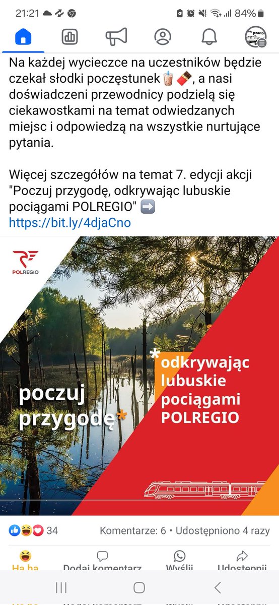 Tak. Poczuj przygodę z @POLREGIO_PL w Lubuskiem. Kreatywny marketing poziom.milion, albo jak @lubuskiepl dobrze inwestuje pieniądze w kursy specjalne.